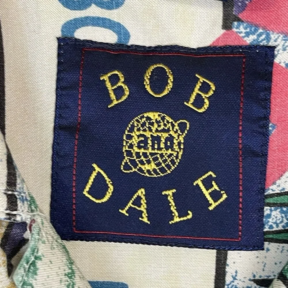 Bob and Dale Shirt Mens M Multicolor Cabo San Lucas‎ Summer Beach Print Vintage